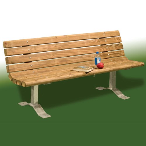 View PWRB Series: Portable or Surface Mount Contour Bench w/ Lumber Timbers 