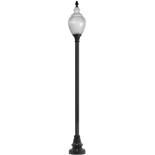 CAD Drawings Brandon Industries AC with GF1- Acrylic Acorn Globe with GF-1 Globe Finial. H: 35" W: 16.25"