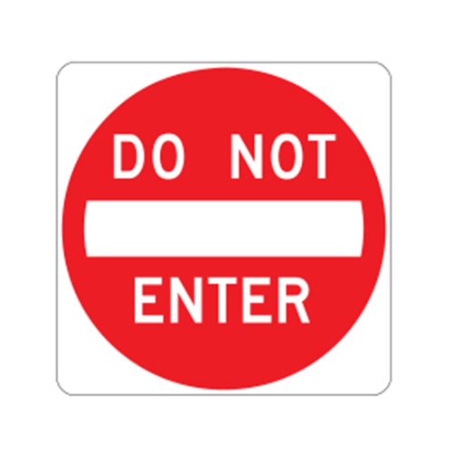 CAD Drawings Brandon Industries Complete 24" Square Do Not Enter Sign with SB-94 Base
