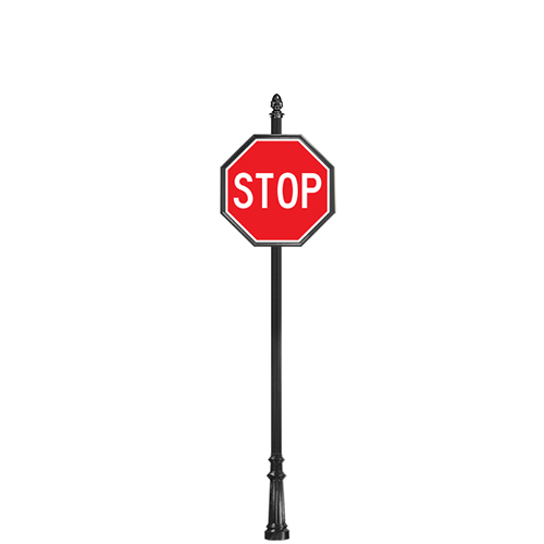 CAD Drawings Brandon Industries Complete Stop Sign with SB-33 Base