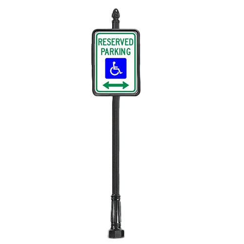 View Complete 12" x 18" Reserved Parking Sign with 2PC4 Base