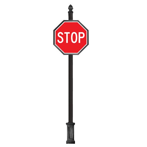 View Complete Stop Sign with 2PCQ-4 Base
