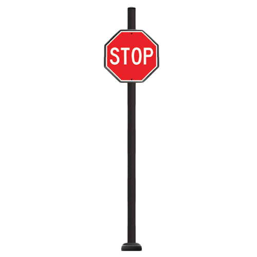 CAD Drawings Brandon Industries Complete Stop Sign with SBQ-14 Base