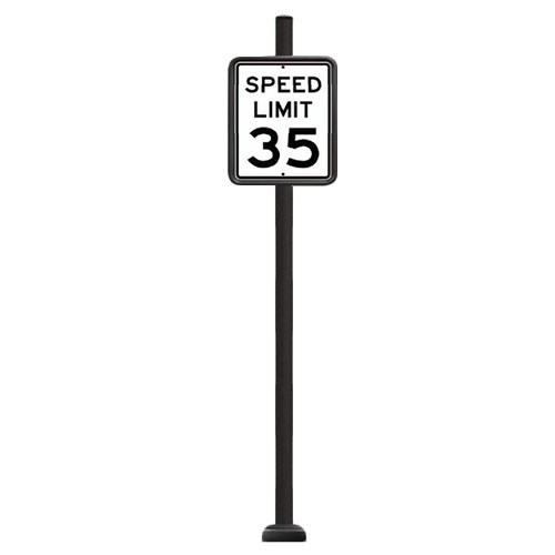 View Complete 18" x 24" Speed Limit Sign with SBQ-14 Base