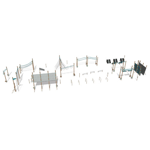 CAD Drawings BIM Models Landscape Structures Inc. FitCore™ Extreme 13+ Course 1