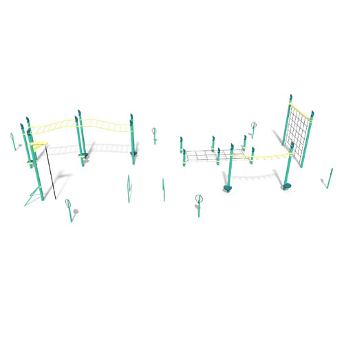 CAD Drawings BIM Models Landscape Structures Inc. FitCore™ Extreme 5-12 Course 2