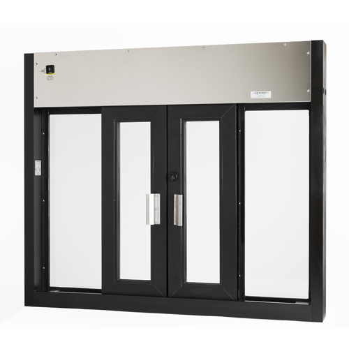 CAD Drawings BIM Models Quikserv BP-4841E Bi-Parting Automatic Sliding Transaction Window