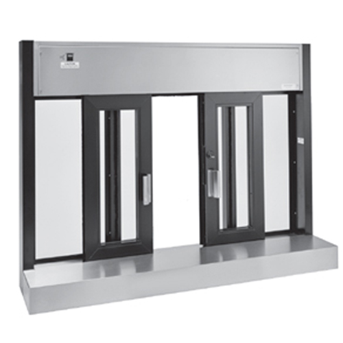CAD Drawings BIM Models Quikserv FM-54E Bi-Parting Automatic Sliding Pass-Thru Window