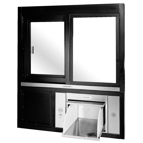 CAD Drawings BIM Models Quikserv BRDW1-4851 / BRDW1-4855 Transaction Window & Drawer Combination
