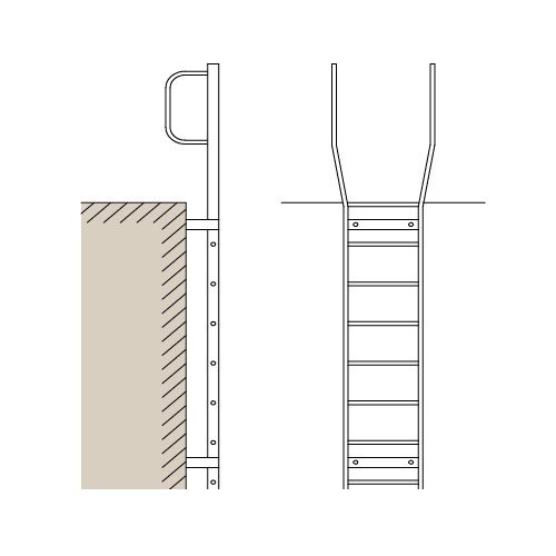 View Exterior Roof Access Ladder: 561 Handrails Over Roof