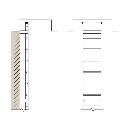 View Roof Hatch Access: 560 Fixed Wall Ladder