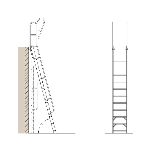 View Mezzanine Access: MP75 – 75° Folding Ladder