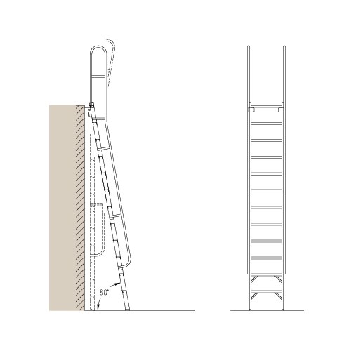 View Mezzanine Access: MP80 – 80° Folding Ladder