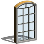View Mira Premium Series: Aluminum Clad Wood Window Arch Transom