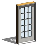 View Mira Premium Series: Aluminum Clad Wood Patio Door Hinged Single Inswing