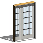 View Mira Premium Series: Aluminum Clad Wood Patio Door Hinged 2-Panel Inswing
