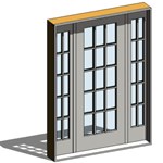 View Mira Premium Series: Aluminum Clad Wood Patio Door Hinged 3-Panel Inswing