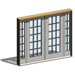 View Mira Premium Series: Aluminum Clad Wood Patio Door Hinged Quad Inswing