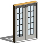 View Mira Premium Series: Aluminum Clad Wood Patio Door French Hinged 2-Panel Inswing