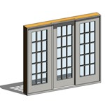 View Mira Premium Series: Aluminum Clad Wood Patio Door Sliding 3-Panel