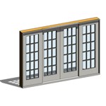 View Mira Premium Series: Aluminum Clad Wood Patio Door Sliding Bi-Parting