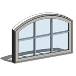 View 1500 Series: Vinyl Windows Casement - Arch Unit Transom