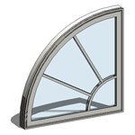 View 1500 Series: Vinyl Windows Casement - Quarter Circle