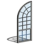View 1500 Series: Vinyl Windows Single Hung - Extended Quarter Circle Operable