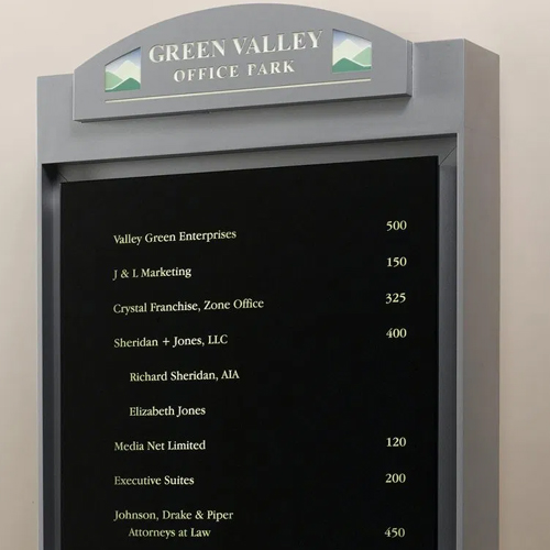 CAD Drawings Tablet & Ticket Building Directories: Rear Illuminated Building Lobby Directories