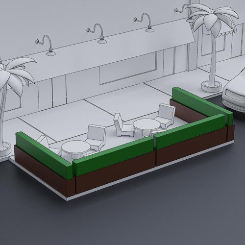 View Outdoor Planter Dividers & Parklet Barriers