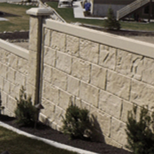 CAD Drawings BIM Models PrivacyLink® RhinoRock Concrete Fence