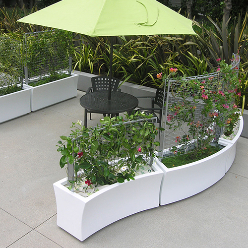 CAD Drawings BIM Models Greenscreen Planters with Trellis Panels
