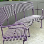 View French Park Bench - Curved