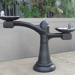 View New York Drinking Fountain - Double Arm with Child's Bowl