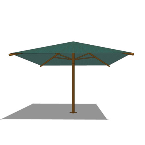 CAD Drawings BIM Models Superior Recreational Products | Shade Square Umbrellas