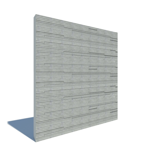 CAD Drawings BIM Models Custom Rock Formliner 1 1/2" Smooth Planks - Variable Depths #6014-A