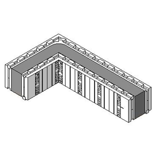 CAD Drawings BIM Models Fox Blocks 90-Degree Half Block