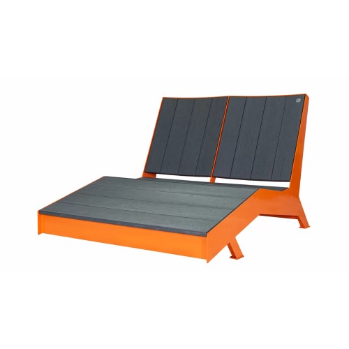 CAD Drawings BIM Models Wishbone Site Furnishings JEM Double Chaise Lounger