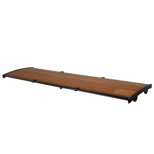 CAD Drawings BIM Models Hauser Industries Inc. Surface Backless Bench With Tropical Wood Slats