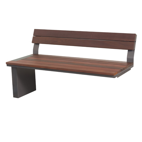 CAD Drawings BIM Models Hauser Industries Inc. Ridgewood Modular Bench, 1 Left Leg