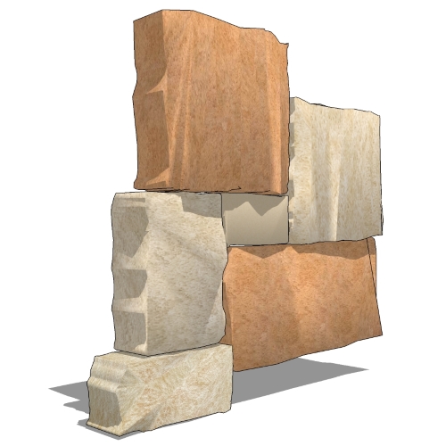 CAD Drawings BIM Models STONEYARD® Coastal Sand Square & Rectangular: Thin Stone Veneer