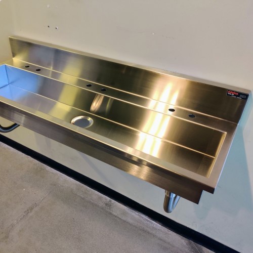 CAD Drawings BIM Models Ridalco Stainless Steel Wall Mount Scrub Sink