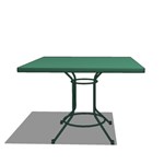 View Café Table: Square, Rod Steel Base