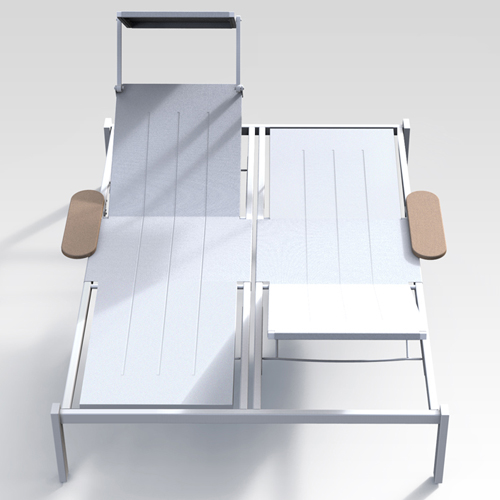 CAD Drawings BIM Models emuamericas, llc. Shine Daybed Lounge Chaise