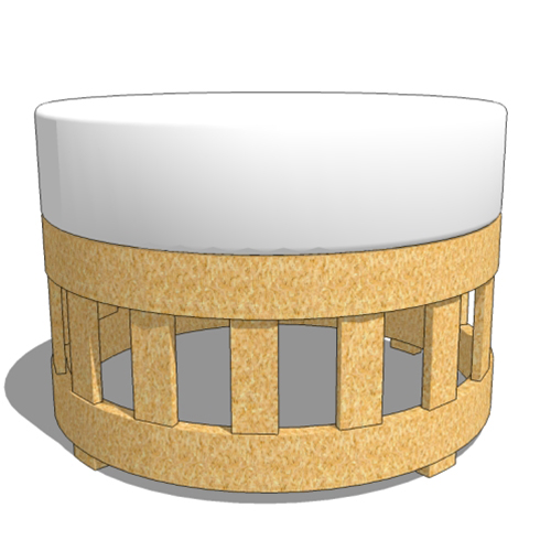 CAD Drawings BIM Models Westminster Teak Kafelonia Ottoman
