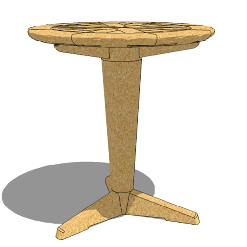 CAD Drawings BIM Models Westminster Teak Saloma Side Table