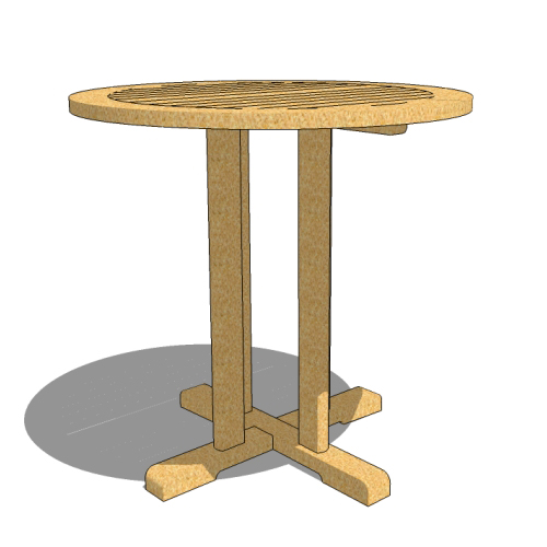 CAD Drawings BIM Models Westminster Teak 30" Bistro Table