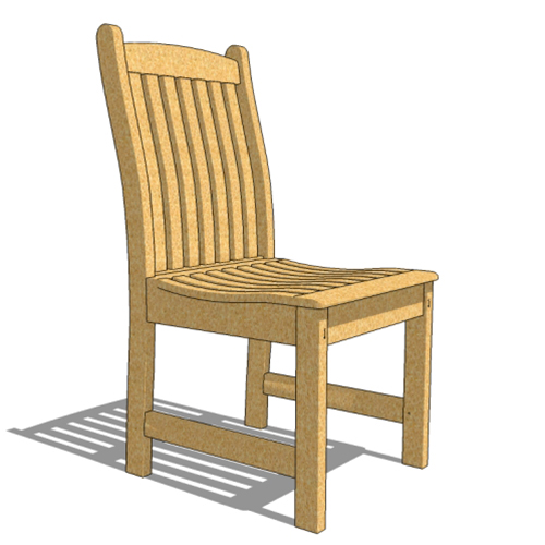 CAD Drawings BIM Models Westminster Teak Veranda Side Chair