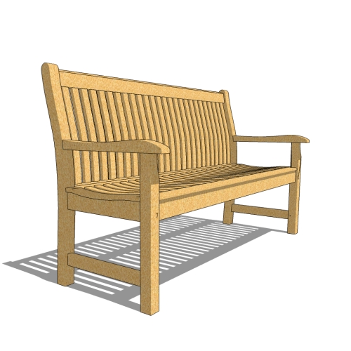 CAD Drawings BIM Models Westminster Teak Veranda Bench