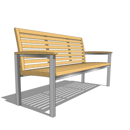 CAD Drawings BIM Models Westminster Teak Vogue Bench
